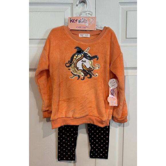 NEW Kensie Girl 3-Piece Halloween Glitter Unicorn Outfit – Size 6 - Picture 1 of 8